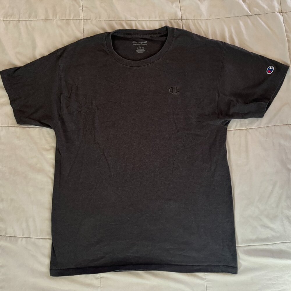Champion Gray Short Sleeve Tee Shirt T-Shirt Athleticwear Men sz Large